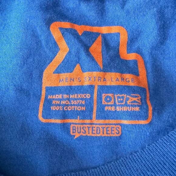 Bustedtees Control Freak Video Controllers Blue Tee Size XL - Picture 5 of 5